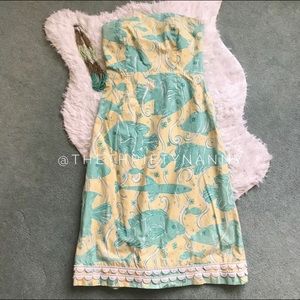 Lilly Pulitzer Strapless Dress South Ocean Blvd.
